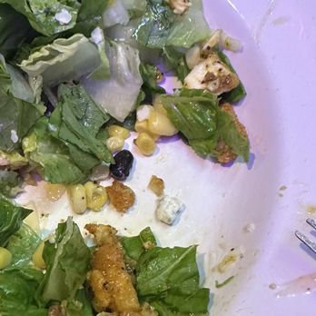 Pluckers Wing Bar - Katy - Piece of blue cheese in my southwest cesar salad - American Near Me - Houston, Texas Pluckers Wing Bar - Katy - Piece of blue cheese in my southwest cesar salad - American Near Me - Houston, Texas