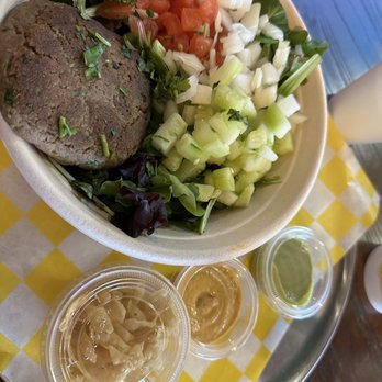 CHA Street Food - Shammi Kabab Salad Bowl - Coffee & Tea Near Me - Tysons, Virginia
