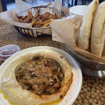 Sunrise Pita & Grill - Shawarma w/ peta bread and fries - Kosher Near Me - Davie, Florida