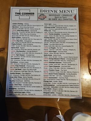 Menu photo 3 The Corner Pizza Bar Orlando, FL Menu photo 3 The Corner Pizza Bar Orlando, FL