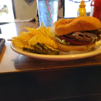 Derby Inn - a hamburger and fries on a plate - American Near Me - Blue Earth, Minnesota Derby Inn - a hamburger and fries on a plate - American Near Me - Blue Earth, Minnesota
