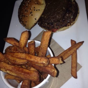 Eureka! - Bone marrow burger with sweet potato fries - American Near Me - Berkeley, California