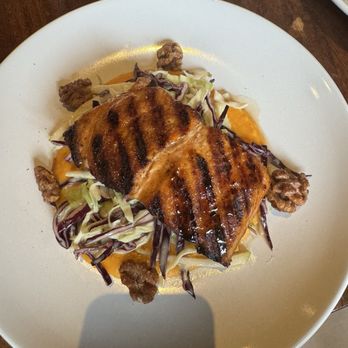 City Cellar - Maple Glazed Salmon - Wine Bars Near Me - Westbury, New York