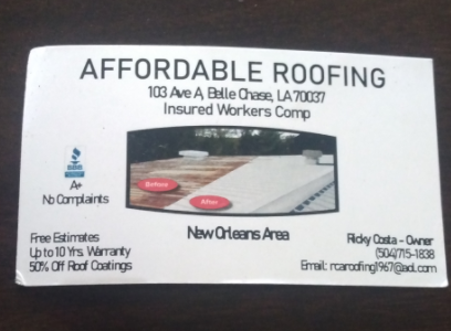 Slide of Affordable Roofing