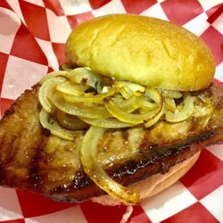 Casian Kitchen Food Truck - Pork-Chop burger with sauté onions