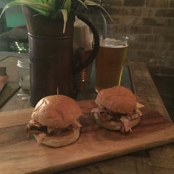 Secret Garden - My two favourite food groups: Sliders & Beer.