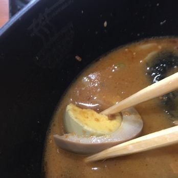 Daiichi Ramen - See the gray ring around the hard boiled yolk? Tsk tsk. - Ramen Near Me - Honolulu, Hawaii