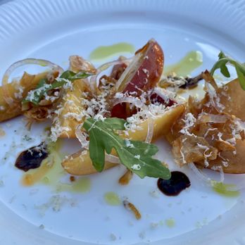 Ficus - Peach Salad. Peach, shallots, blue cheese. - Bubble Tea Near Me - Princeton, New Jersey