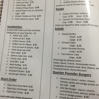 Wilma's Diner - the menu for lunch - Salad Near Me - Fort Ashby, West Virginia Wilma's Diner - the menu for lunch - Salad Near Me - Fort Ashby, West Virginia