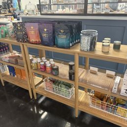Coffee and candy to purchase on the way to place your order.