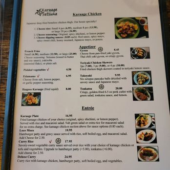 Karaage Setsuna - Menu - Japanese Near Me - Seattle, Washington Karaage Setsuna - Menu - Japanese Near Me - Seattle, Washington