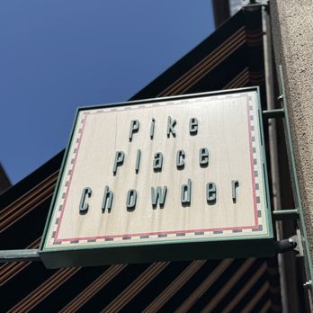 Pike Place Chowder - Restaurant sign - Seafood Near Me - Seattle, Washington