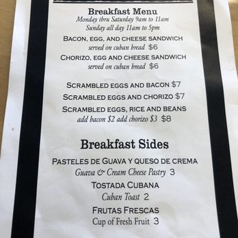 Pablo's Havana Cafe - Breakfast menu - Cuban Near Me - Dublin, Ohio Pablo's Havana Cafe - Breakfast menu - Cuban Near Me - Dublin, Ohio