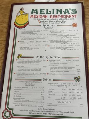 Menu photo 1 Melina's Mexican Restaurant Blackfoot, ID Menu photo 1 Melina's Mexican Restaurant Blackfoot, ID