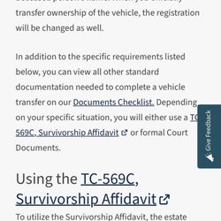 DMV - Screen shot from DMV website