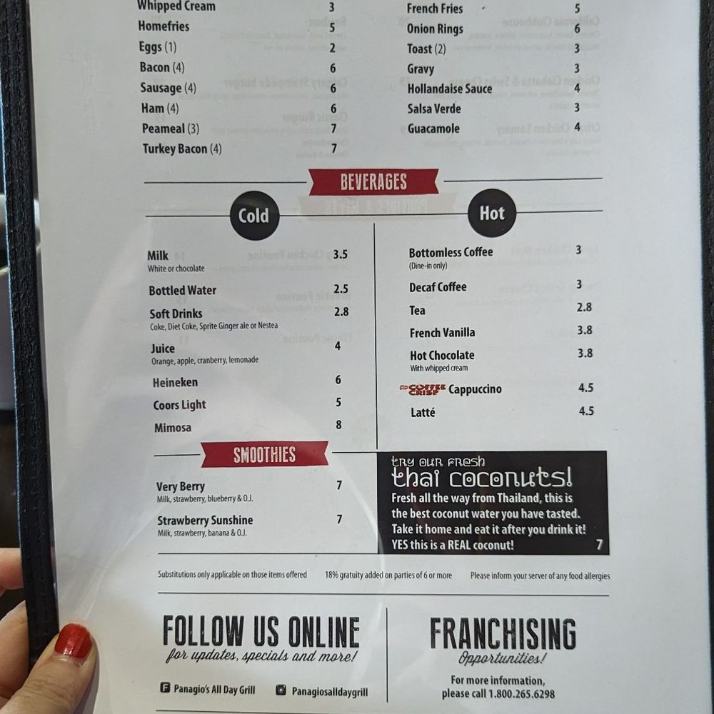 Panagio's All Day Grill - Menu - American Near Me - Mississauga, Ontario