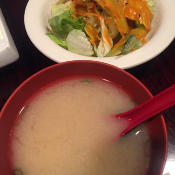 Yutaka Japanese Bistro - Salad & Miso soup, comes with Beef Shogayaki - Sushi Bars Near Me - Parker, Colorado Yutaka Japanese Bistro - Salad & Miso soup, comes with Beef Shogayaki - Sushi Bars Near Me - Parker, Colorado