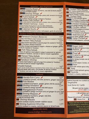 Menu photo 4 Indigo Indian Bistro Manchester, CT Menu photo 4 Indigo Indian Bistro Manchester, CT