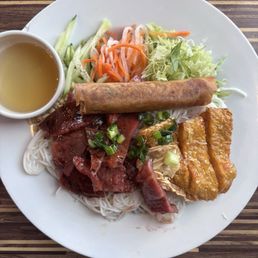63. Vermicelli with Charbroiled Meat, Shrimp Patty, and Egg Roll 63. Vermicelli with Charbroiled Meat, Shrimp Patty, and Egg Roll 63. Vermicelli with Charbroiled Meat, Shrimp Patty, and Egg Roll 63. Vermicelli with Charbroiled Meat, Shrimp Patty, and Egg Roll