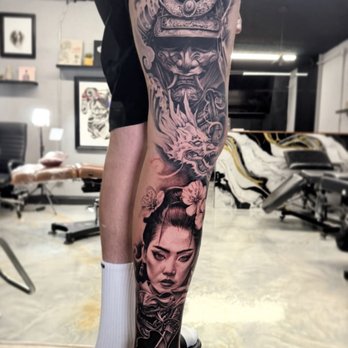 Iron Electric Tattoo - Leg sleeve Josh Fernandez has been working on for me. - Tattoo Near Me - La Habra, California Iron Electric Tattoo - Leg sleeve Josh Fernandez has been working on for me. - Tattoo Near Me - La Habra, California