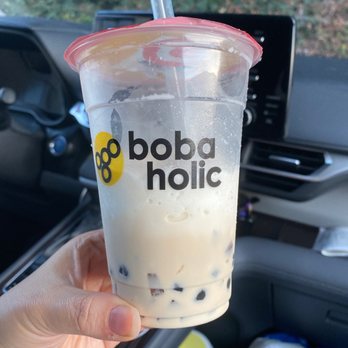 BobaHolic - Frosty milk with espresso with coffee jelly and boba. - Bubble Tea Near Me - Buena Park, California BobaHolic - Frosty milk with espresso with coffee jelly and boba. - Bubble Tea Near Me - Buena Park, California