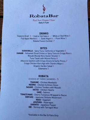 Menu photo 2 Robata Bar Santa Monica, CA