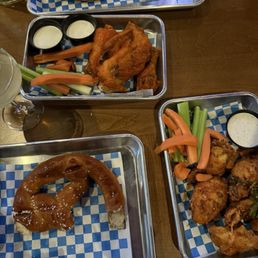 Pretzel and wings