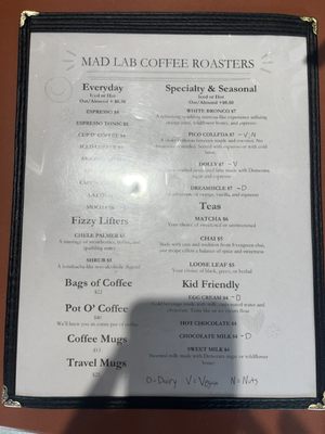 Menu photo 5 Mad Lab Coffee Roasters Los Angeles, CA