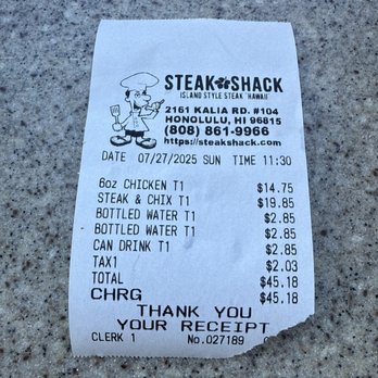 Steak Shack - Expensive?!? - Steakhouses Near Me - Honolulu, Hawaii