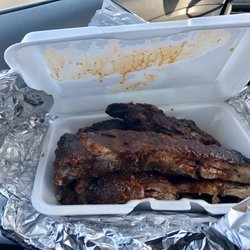 Joe's Poultry Farm - Half rack of ribs. Large ribs. Fall off the bone tender and well seasoned!