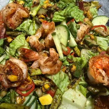 Marathon Burger - Grilled Vegetable Salad w/Grilled Shrimp - Burgers Near Me - Los Angeles, California Marathon Burger - Grilled Vegetable Salad w/Grilled Shrimp - Burgers Near Me - Los Angeles, California