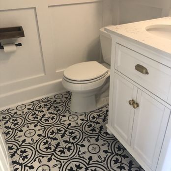 L&R Contractors - Gorgeous new bathroom floor - General Contractors Near Me