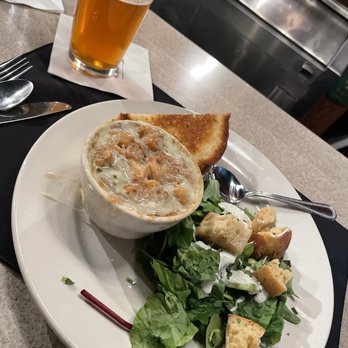 Aunt Maude's - 1/2 sandwich, soup, salad with Des Monies IPA - New American Near Me - Ames, Iowa