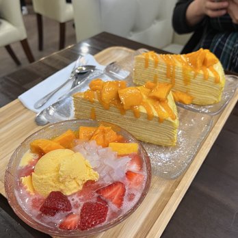 Icy Melon - Mango S5. Mango Mille Cake - Desserts Near Me - Edison, New Jersey
