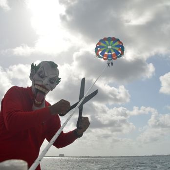 Miami Watersports - Captian TOM as the joker. - Parasailing Near Me - Miami, Florida Miami Watersports - Captian TOM as the joker. - Parasailing Near Me - Miami, Florida