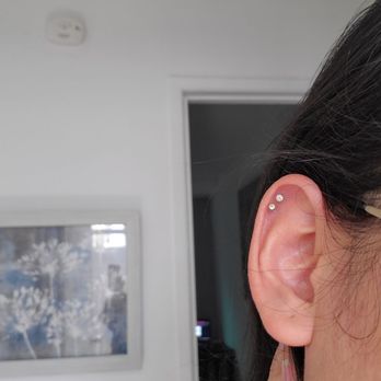 JuL Head Piercing - Double helix piercing done by Boge - Jewelry Near Me - Alhambra, California JuL Head Piercing - Double helix piercing done by Boge - Jewelry Near Me - Alhambra, California
