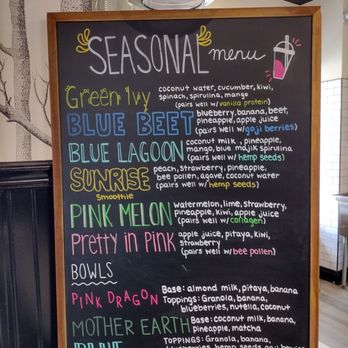Scripts Juice - Summer seasonal menu - Juice Bars & Smoothies Near Me - Lockport, New York