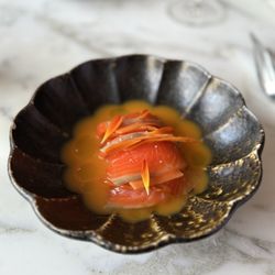 Lutèce - King Salmon habanada, mandarin, carrot