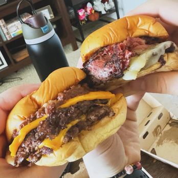 Proudly Serving - pastrami burger and chili burger - Burgers Near Me - Hermosa Beach, California