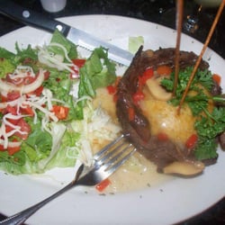 Atlantis Fresh Lobster Restaurant - Skirt steak filled with mash plantain