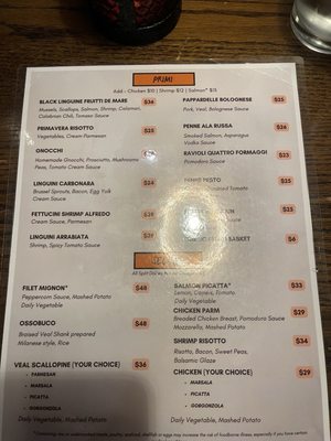 Menu photo 3 La Locanda Scottsdale, AZ