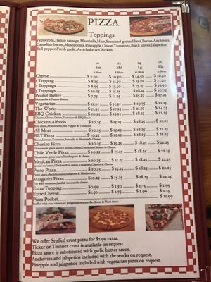 Menu photo 6 Neo's Pizza House Running Springs, CA