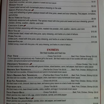 Bee's Thai Cuisine - menu p 2 - Thai Near Me - Providence, Rhode Island