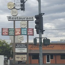 One side of the restaurant. "We Like Kids" it says.