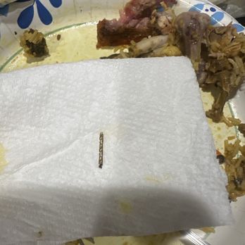 Naan n Curry - Door dashed some tandoori chicken and chicken biryani. Found a broken drill bit while chewing - Indian Near Me - Concord, California Naan n Curry - Door dashed some tandoori chicken and chicken biryani. Found a broken drill bit while chewing - Indian Near Me - Concord, California