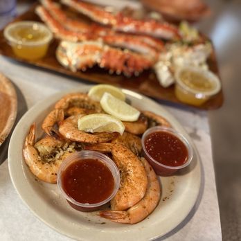 Rustic Inn Crabhouse - Old Bay seasoned peel and eat shrimp. - Seafood Near Me - Fort Lauderdale, Florida Rustic Inn Crabhouse - Old Bay seasoned peel and eat shrimp. - Seafood Near Me - Fort Lauderdale, Florida