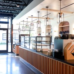 The Salty Donut - Donuts, Baked Goods Display. Coffee Counter. Indoor Walk Up Pickup.