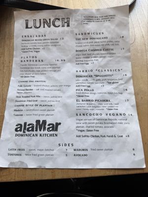 Menu photo 1 Alamar Dominican Kitchen Oakland, CA