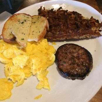 Bar Siena - $13 for eggs, one gross sausage patty and a burnt hashbrown waffle - Italian Near Me - Chicago, Illinois