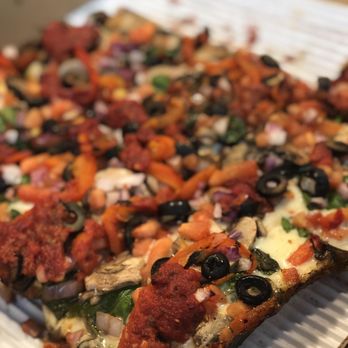 Sick Pizza - Tree Hugger Veggie Pizza - Detroit Style Deep Dish - Pizza Near Me - Oxford Charter Township, Michigan Sick Pizza - Tree Hugger Veggie Pizza - Detroit Style Deep Dish - Pizza Near Me - Oxford Charter Township, Michigan